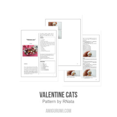 Valentine cats amigurumi pattern by RNata