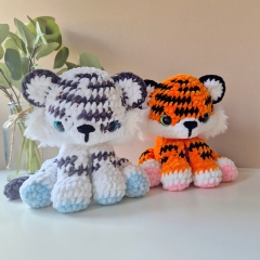 Juniper the White Tiger amigurumi pattern by Sweet Fluffy Stitches