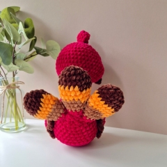 Waffles the Thanksgiving Turkey amigurumi pattern by Sweet Fluffy Stitches