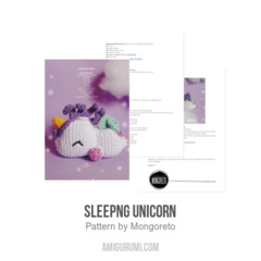 Sleepng Unicorn amigurumi pattern by Mongoreto