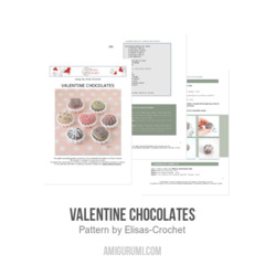 Valentine Chocolates amigurumi pattern by Elisas Crochet