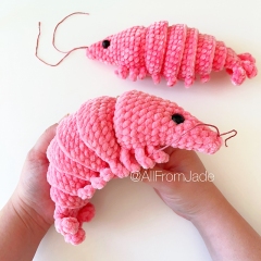 Caroline the Shrimp amigurumi pattern by All From Jade