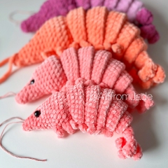 Caroline the Shrimp amigurumi pattern by All From Jade