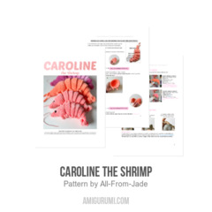 Caroline the Shrimp amigurumi pattern by All From Jade