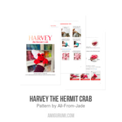 Harvey the Hermit Crab amigurumi pattern by All From Jade