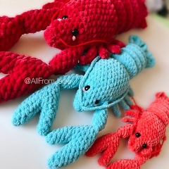 Larry the Lobster amigurumi pattern by All From Jade