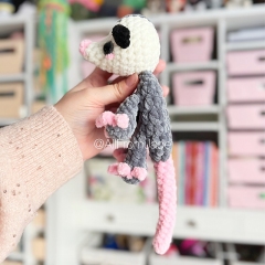 Ozias the Opossum amigurumi by All From Jade