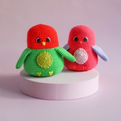 Lovebirds amigurumi by Cara Engwerda