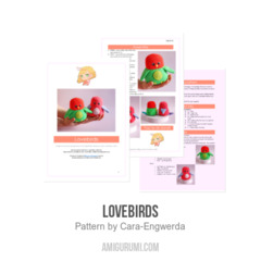 Lovebirds amigurumi pattern by Cara Engwerda