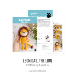 Leonidas, The Lion amigurumi pattern by GatoFio