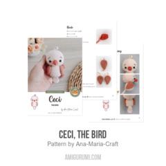 Ceci, the Bird amigurumi pattern by Ana Maria Craft