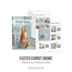 Easter Carrot Gnome amigurumi pattern by FireflyCrochet