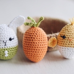 Easter Eggs and Jute Basket amigurumi pattern by FireflyCrochet