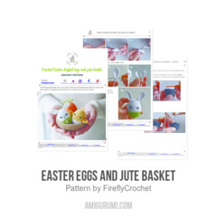 Easter Eggs and Jute Basket amigurumi pattern by FireflyCrochet