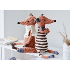 Two Foxes Crochet Pattern amigurumi by FireflyCrochet