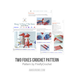 Two Foxes Crochet Pattern amigurumi pattern by FireflyCrochet