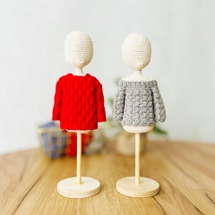 Winter sweaters amigurumi pattern by Fluffy Tummy