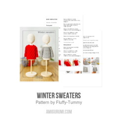 Winter sweaters amigurumi pattern by Fluffy Tummy