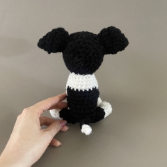 Black and White Chihuahua Pup amigurumi pattern by CrochetThingsByB