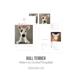 Bull Terrier amigurumi pattern by CrochetThingsByB