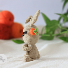 Grumpy Easter bunny pattern amigurumi by yarnacadabra