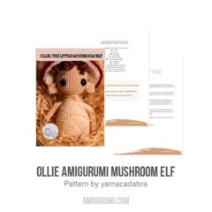 Ollie Amigurumi Mushroom Elf amigurumi pattern by yarnacadabra