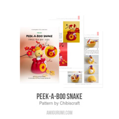 Peek-a-boo Snake amigurumi pattern by Chibiscraft