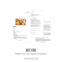 Bee Egg amigurumi pattern by Jen Hayes Creations