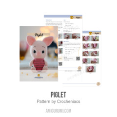 Piglet amigurumi pattern by Crocheniacs