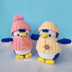 Ludwig the Stylish Penguin amigurumi pattern by Audrey Lilian Crochet