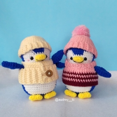 Ludwig the Stylish Penguin amigurumi by Audrey Lilian Crochet