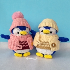 Ludwig the Stylish Penguin amigurumi pattern by Audrey Lilian Crochet