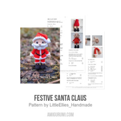 Festive Santa Claus amigurumi pattern by LittleEllies_Handmade