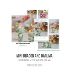 Mini dragon and daruma amigurumi pattern by O Recuncho de Jei