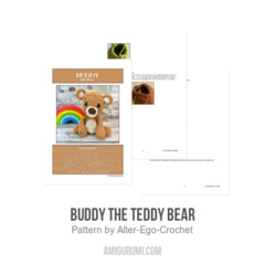 Buddy the Teddy Bear amigurumi pattern by Alter Ego Crochet