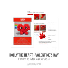 Holly the Heart - Valentine's Day amigurumi pattern by Alter Ego Crochet