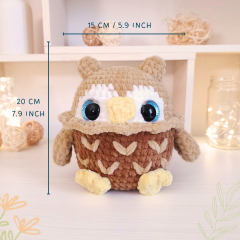 2 in 1 Owl amigurumi amigurumi pattern by Hugurumitoys