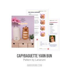 Capybaguette Yarn Bun amigurumi pattern by Lanarumi