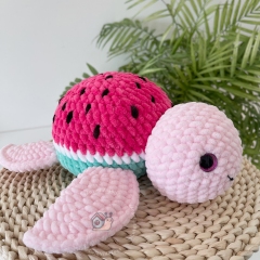 Watermelon Turtle amigurumi pattern by CuteVilleToys