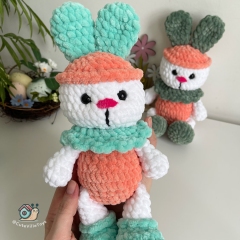 Carrot Bunny 2 in 1 amigurumi by CuteVilleToys