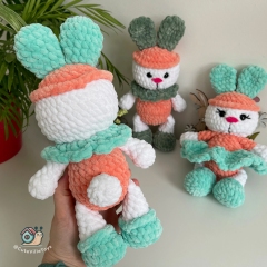 Carrot Bunny 2 in 1 amigurumi pattern by CuteVilleToys