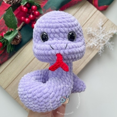 Christmas Snake amigurumi by CuteVilleToys