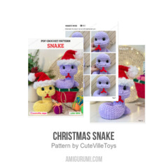 Christmas Snake amigurumi pattern by CuteVilleToys