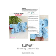 Elephant amigurumi pattern by CuteVilleToys