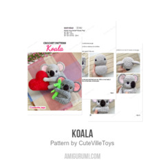 Koala amigurumi pattern by CuteVilleToys