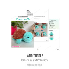 Land Turtle amigurumi pattern by CuteVilleToys