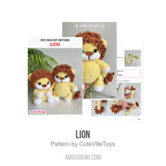 Lion amigurumi pattern by CuteVilleToys