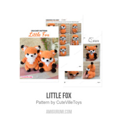 Little Fox amigurumi pattern by CuteVilleToys