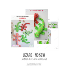 Lizard - No Sew amigurumi pattern by CuteVilleToys