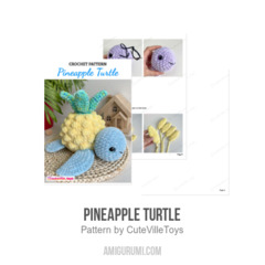 Pineapple Turtle amigurumi pattern by CuteVilleToys